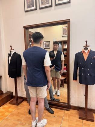 Clothes made at Nhut Tailor, photo by a customer (Christopher Koh)