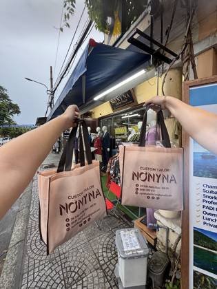 Clothes made at NơNyNa Tailor, photo by a customer (Rachael Armstrong)