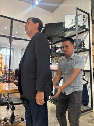 Clothes made at Phan's Custom Tailor, photo by a customer (Daniela Nolasco)