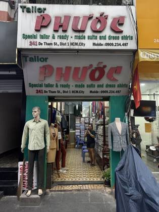 Clothes made at Phuoc Tailor, photo by a customer (Cedric M)