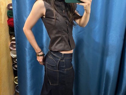 Clothes made at Pink Lotus Tailor, photo by a customer (Rosie Wolfe)