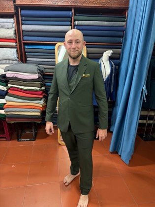 Clothes made at Pink Lotus Tailor, photo by a customer (Matt Green)