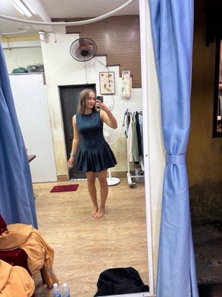 Clothes made at Rainbow Tailor, photo by a customer (Marie Lemieux)
