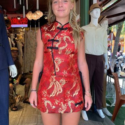 Clothes made at Red Apple Tailor, photo by a customer (Kyla B)