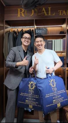 Clothes made at Royal Bespoke Tailor, photo by a customer (Luke Lee)