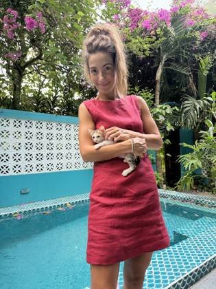 Clothes made at Secret Beach Tailors, photo by a customer (Bronte Wellness)