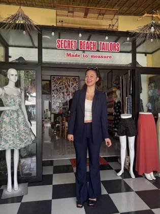 Clothes made at Secret Beach Tailors, photo by a customer (Alina Shimizu)