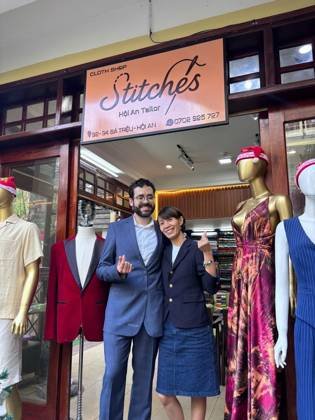 Clothes made at Stitches Hoi An Tailor, photo by a customer (Sávio Rocha)
