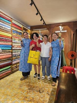 Clothes made at SuBin Tailor Hoi An, photo by a customer (Rania Sarkis)
