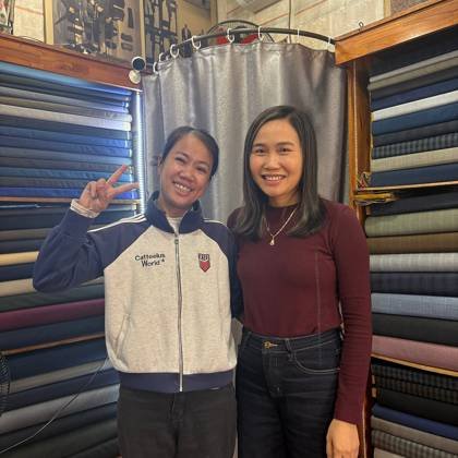 Clothes made at Sunny Tailor ( shop vải Hoa Nắng ), photo by a customer (Passenger824568)