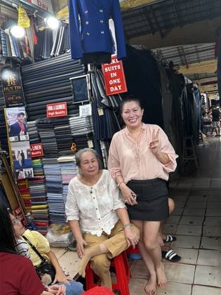 Clothes made at Tailor HUY TIN 476-478 Ben Thanh Market, photo by a customer (Louisa Capco)