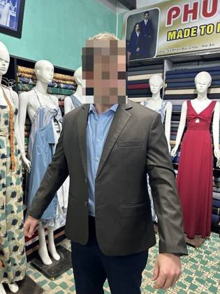 Clothes made at Tailor Phuong Can, photo by a customer (jere heino)