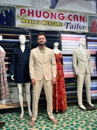 Clothes made at Tailor Phuong Can, photo by a customer (Marvin Honz)