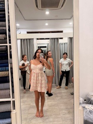 Clothes made at THANH Design, photo by a customer (Manisha Thind)