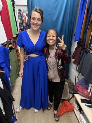 Clothes made at Thanh Fashion, photo by a customer (Julia)