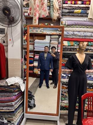 Clothes made at Thanh Tú Tailoring, photo by a customer (Julia Delamide)