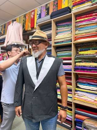 Clothes made at Thao Silk Tailor, photo by a customer (Griffin Ashby)