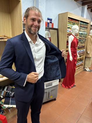 Clothes made at The 78 Tailor, photo by a customer (Elías Casado Corral)