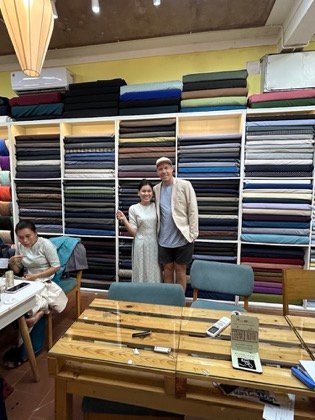 Clothes made at The Be Tailor Hoi An, photo by a customer (Lisa H)