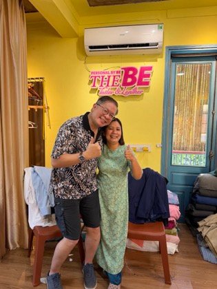 Clothes made at The Be Tailor Hoi An, photo by a customer (Jesse Tan)