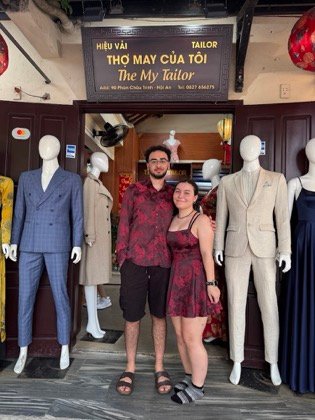 Clothes made at The My Tailor, photo by a customer (shareen din)