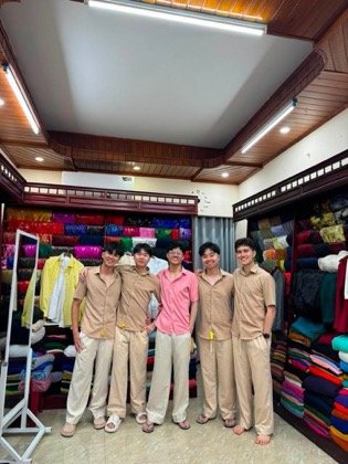 Clothes made at The Vy, photo by a customer (Ian Robertson)