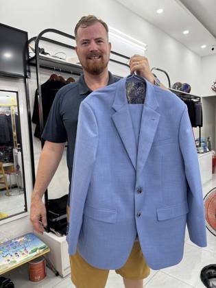 Clothes made at Tiệm May Vest Viết Tân, photo by a customer (Seth Church)