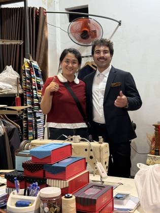 Clothes made at Trang Tailor, photo by a customer (Sean Brenot)