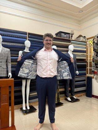 Clothes made at Trendy Tailor Hoi An, photo by a customer (James Cole)