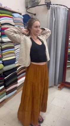 Clothes made at Trendy Tailor Hoi An, photo by a customer (Katie Henderson)
