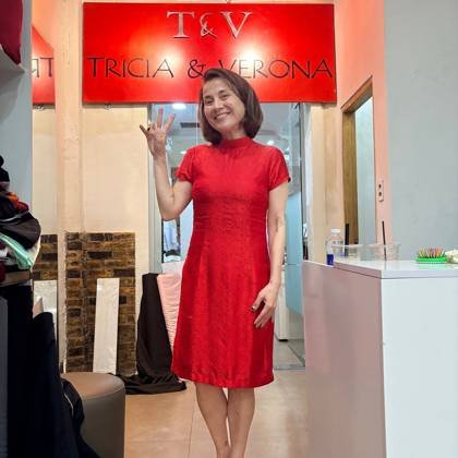 Clothes made at Tricia & Verona tailor, photo by a customer (Kikikorea)