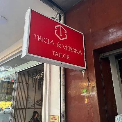 Clothes made at Tricia & Verona tailor, photo by a customer (Janet L)