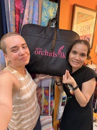 Clothes made at TuyetLan Orchids Tailor, photo by a customer (Sarah Stinson-Hurwitz)
