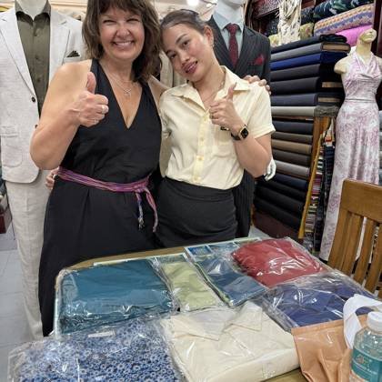 Clothes made at Two Ladies Tailor, photo by a customer (AbouSall)