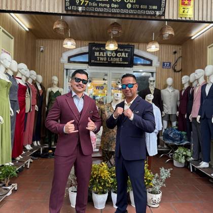 Clothes made at Two Ladies Tailor, photo by a customer (TIGGER c)