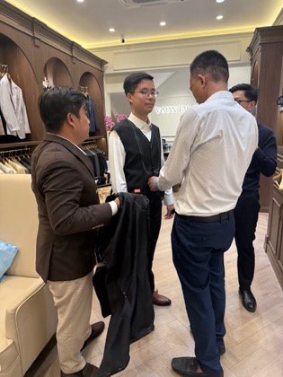 Clothes made at V.Man Tailor, photo by a customer (Megan Chor)
