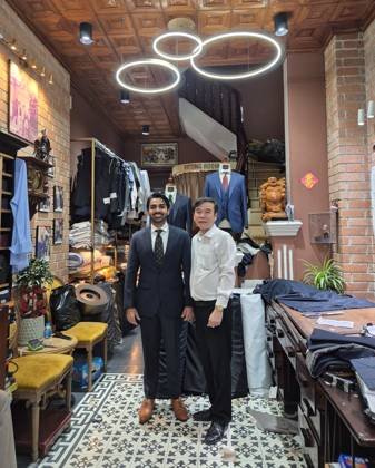 Clothes made at Văn Hùng Tailor, photo by a customer (Pardis Maghami)