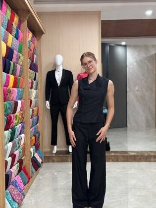 Clothes made at VN Silk Tailor, photo by a customer (Victoria Brune)